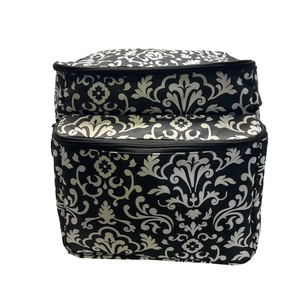 Thirty-One Rolling Thermal Cooler Bag Parisian Pop Damask Insulated Wheeled Tote